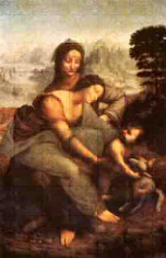 Da Vinci's Madonna and Child Painting with St. Anne