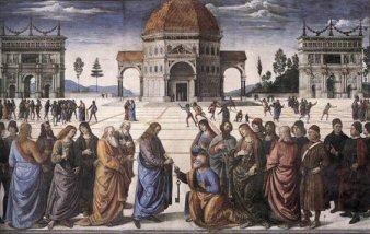 Pietro Perugino, Giving the Keys to St. Peter Pietro Perugino, Giving the Keys to St. Peter