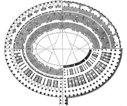 Roman Amphitheatre, drawing by Philip Smith, 1875