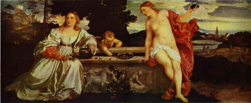 Sacred and Profane Love by Titian, Venetian Painting Technique Sacred and Profane Love by Titian, Venetian Painting Technique
