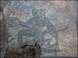 Roman Gladiator Mosaic Roman Gladiator Mosaic