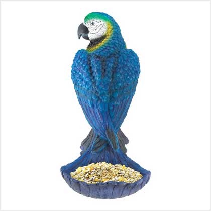 Blue Parrot Birdfeeder