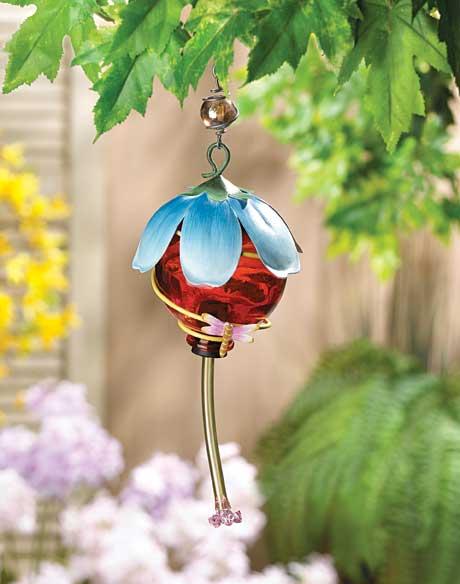 Ruby Flower Hummingbird Feeder