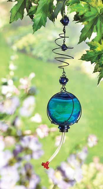 Sapphire Twist Hummingbird Feeder