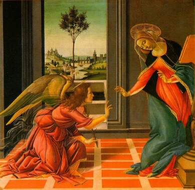 <i>Cestello Annunciation</i>,<BR>Sandro Botticelli