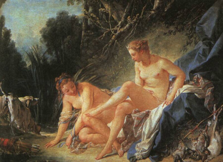 <i>Diana Leaving Her Bath</i>,<BR>Francois Boucher
