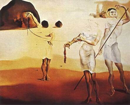 <i>Enchanted Beach With Three Fluid Graces</i>,<BR>Salvador Dali