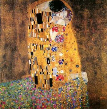 <i>The Kiss</i>,<BR>Gustave Klimt