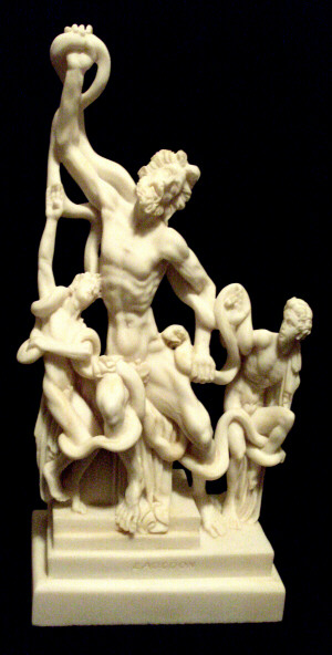Laocoon group sculpture reproduction