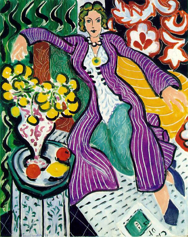 <i>Woman in a Purple Coat</i>,<BR>Matisse