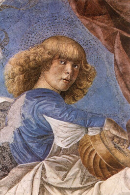 <i>Angel Musician Playing Lute</>,</i><BR>Melozzo da Forli