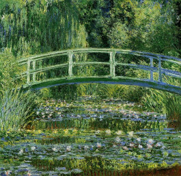 <i>Harmony in Green - The Japanese Bridge</i>,<BR>Monet
