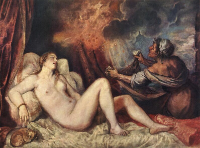 <i>Danae and the Shower of Gold</i>,<BR>Titian